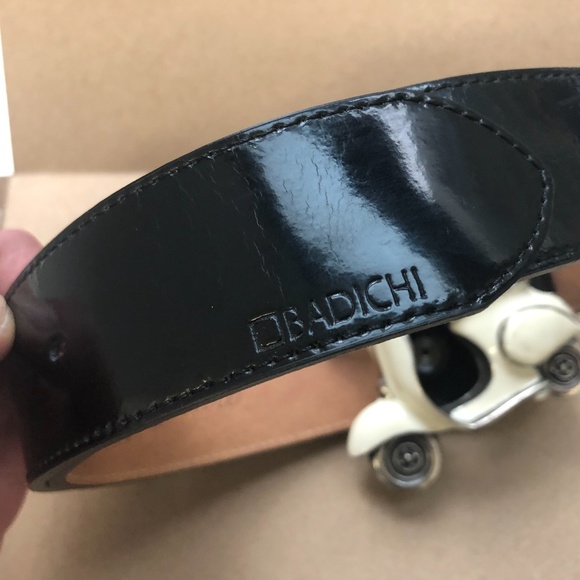 Badichi Black Leather belt New